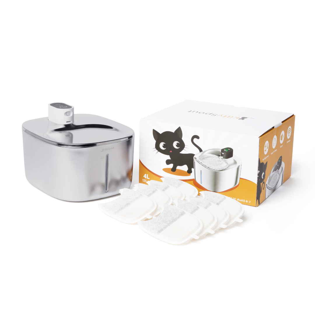 PuhdasPuro juomalähde – Aina raikasta ja suodatettua vettä kissallesi